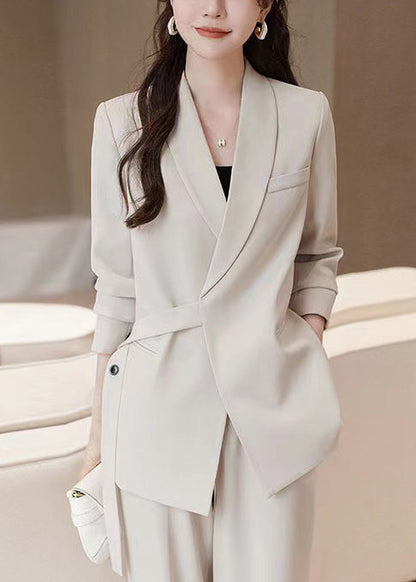 Luvik | Valkoiset epäsymmetrinen spandex-takit