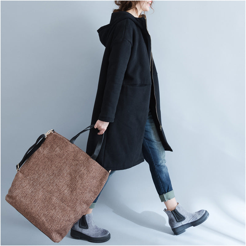 Luvik | svarte parker for damer Luvik | hettegensere & varme mønstrede frakker overcoat
