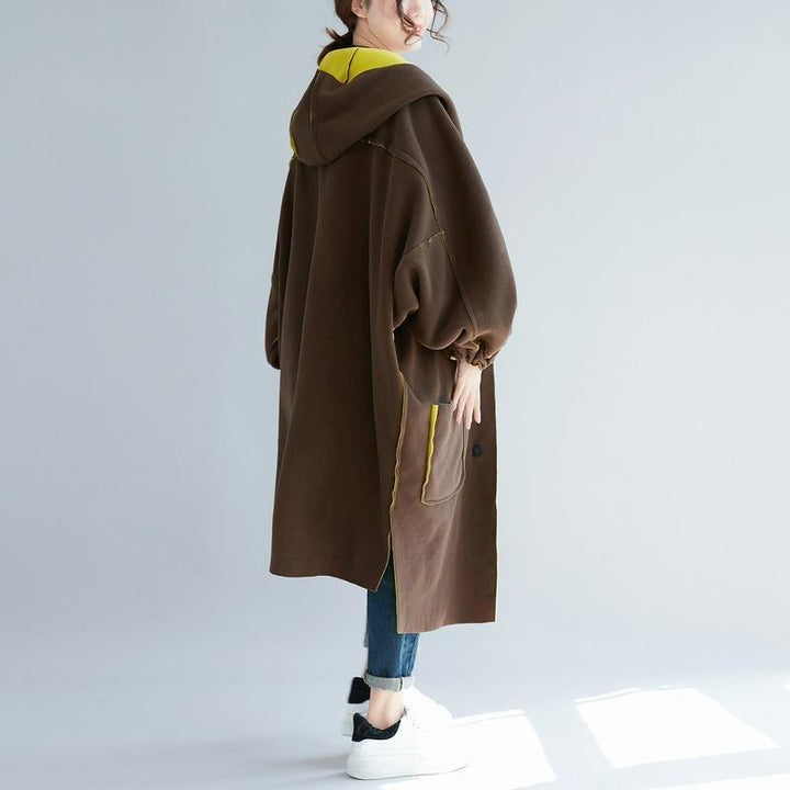 Luvik | trendy gul parka for damer i store størrelser med hette jakke to bruksalternativer vinterjakke stilren low high vinterjakker