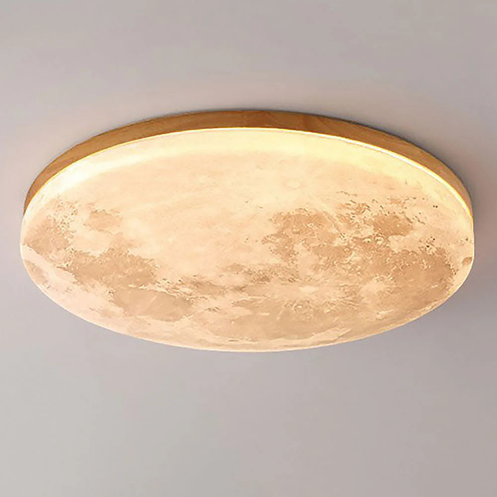 Taklampe 3D Måne LED Dimbar Metall Soverom Armatur Luvikno