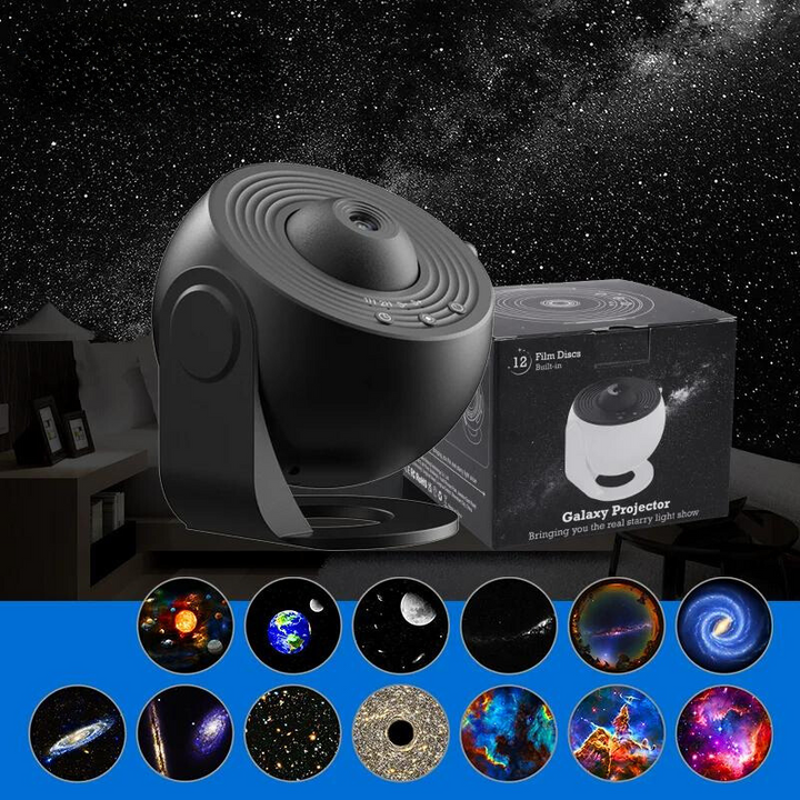 Luvikno | CelestialGlow 12-i-1 HD Stjerneprojektorlampe Med Rotasjon