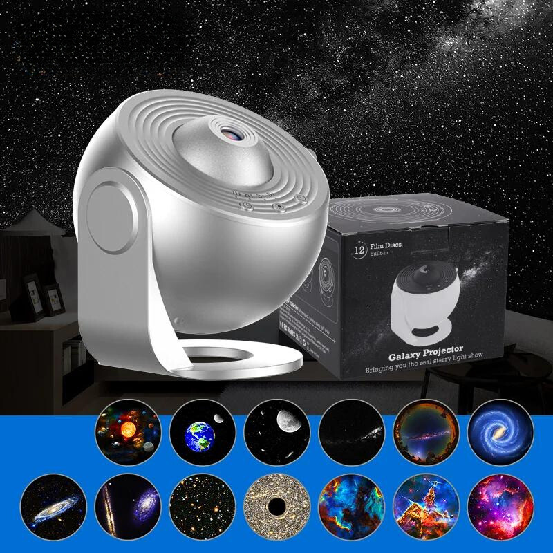 Luvikno | CelestialGlow 12-i-1 HD Stjerneprojektorlampe Med Rotasjon