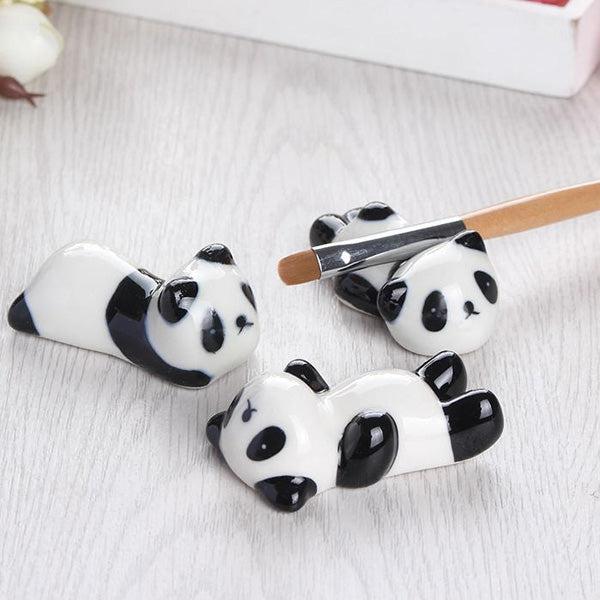 Keramisk Panda Malepensel Spisepinner Holder | Luvikno