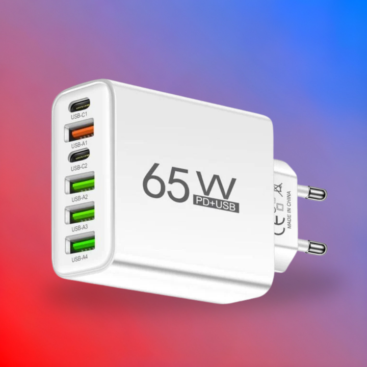 Lader 65W Multi Port USB C Adapter Kompakt Desktop Stasjon Luvikno