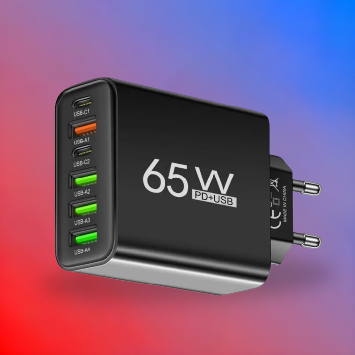 Lader 65W Multi Port USB C Adapter Kompakt Desktop Stasjon Luvikno