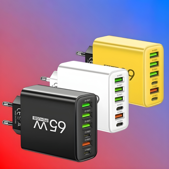 Lader 65W Multi Port USB C Adapter Kompakt Desktop Stasjon Luvikno