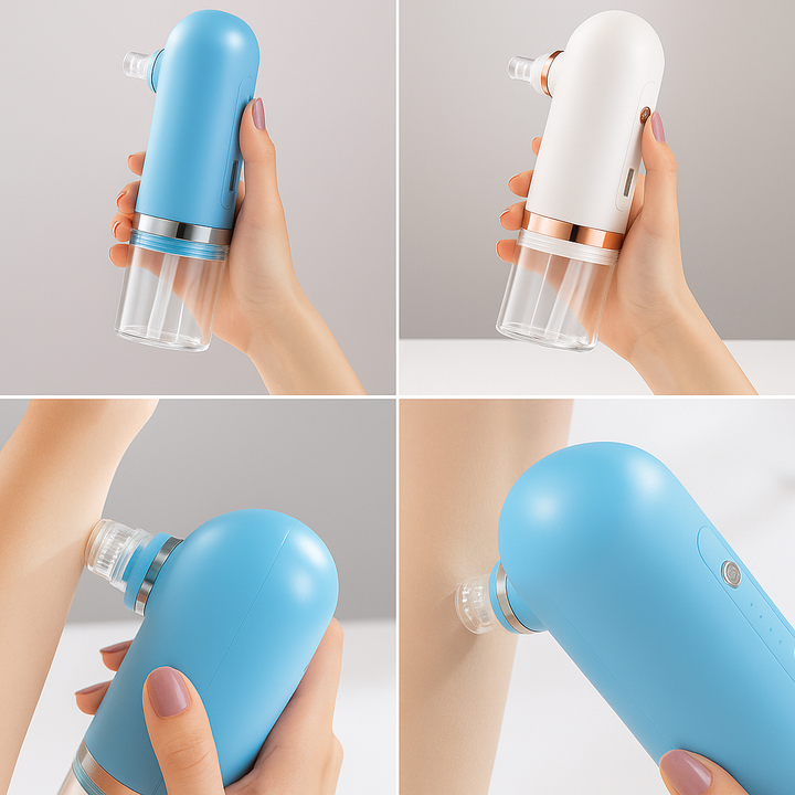 GlowPure | Hydra Dermabrasion Enhet – Dyp Pore Rensing – Skånsom Vannbasert Peeling – Hjemmebehandling for Sensitiv Hud Luvikno