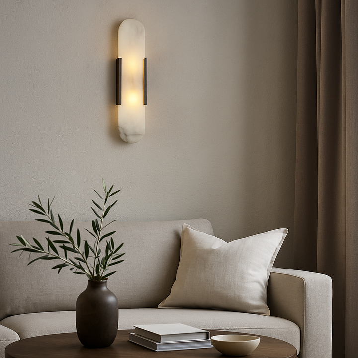 Moderne marmor vegglys - Elegant veggarmatur | Luvikno