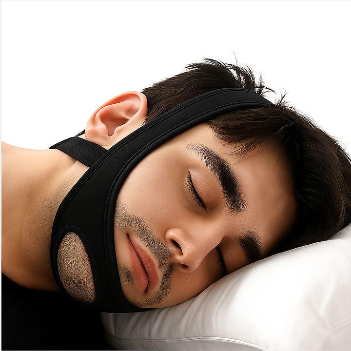 QuietNight | Anti Snoring Chin Strap – Søvnapné Lettelse – Pustende & Justerbar – For Voksne Som Søker Bedre Søvn Luvikno
