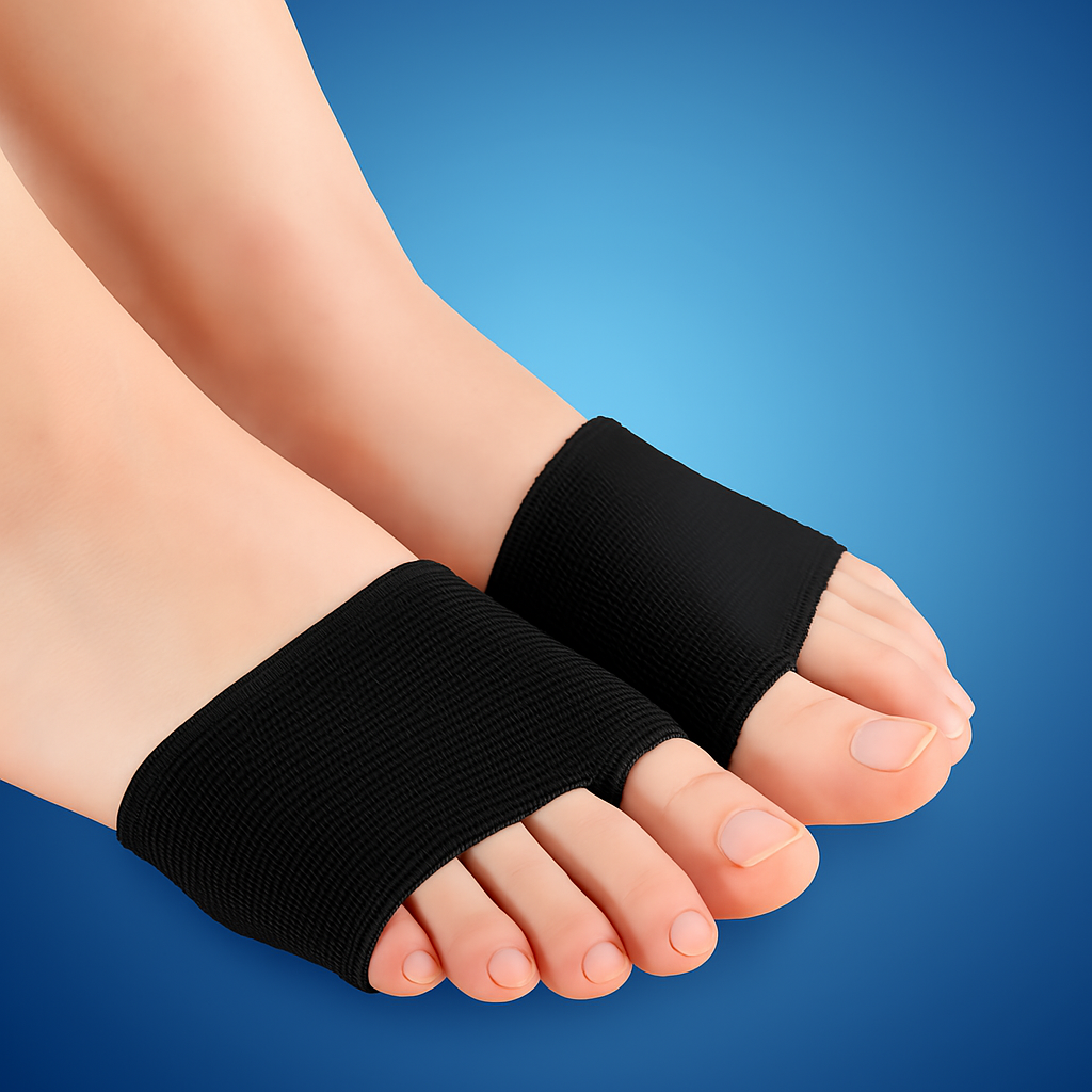 CushionFlex Fremre fotbeskyttelse | Silikon Gelpute - Absorberer støt på foten - Smertelindring - for Metatarsalgia - Daglig komfort Luvikno
