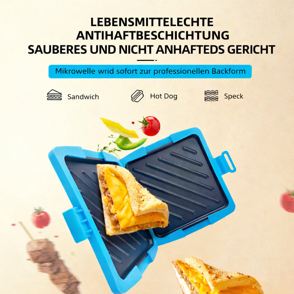 CrunchMate™ Sandwich Maker for Microwave & Oven | Luvikno