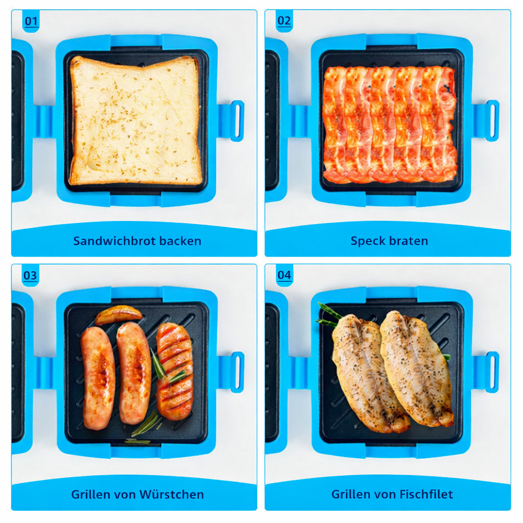CrunchMate™ Sandwich Maker for Microwave & Oven | Luvikno