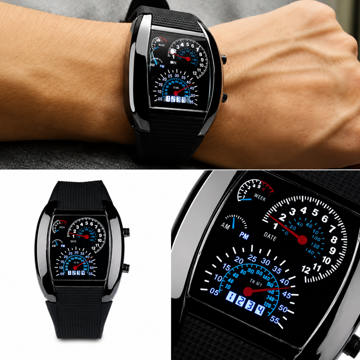 Rennuhr LED Digital Sport Watch with Strap | Luvikno