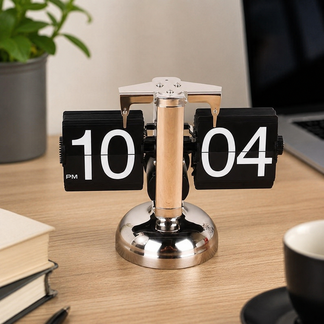 Retro Flip Clock with Automatic Turning Element | Luvikno