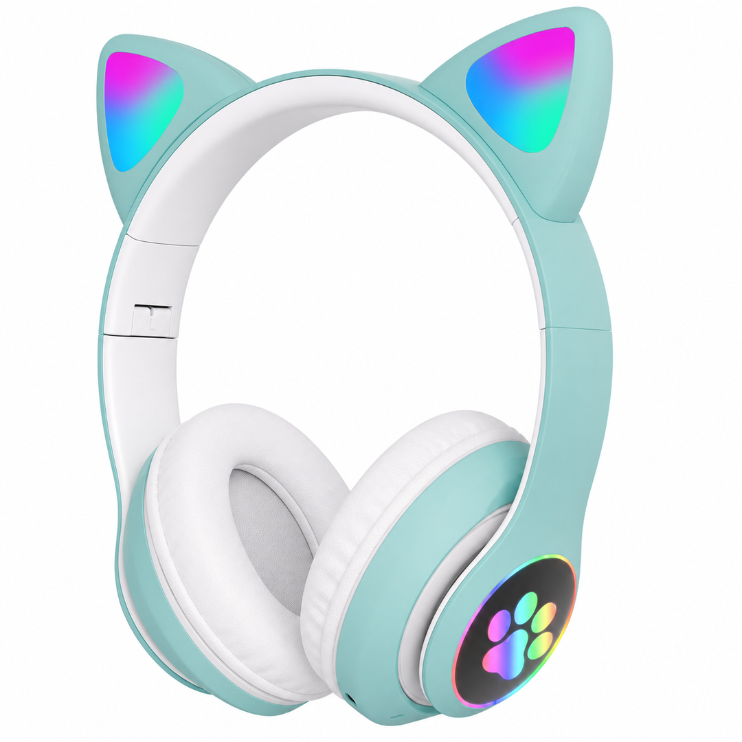 Gaming Headset Katt Øre LED Belysning USB 3.5mm | Luvikno