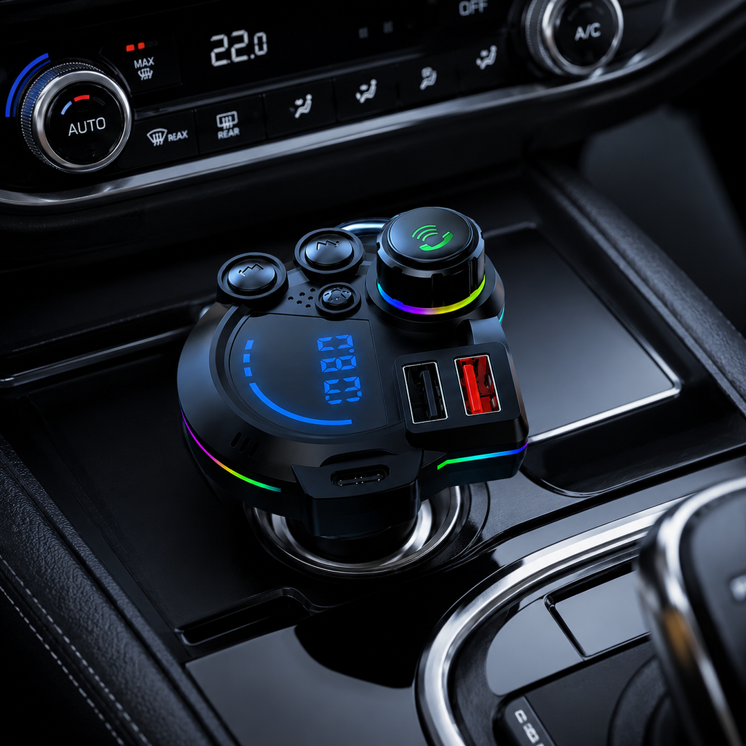 Bil FM-sender Bluetooth 5.3 Dual-USB | Luvikno