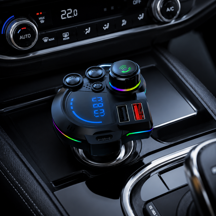 Bil FM-sender Bluetooth 5.3 Dual-USB | Luvikno