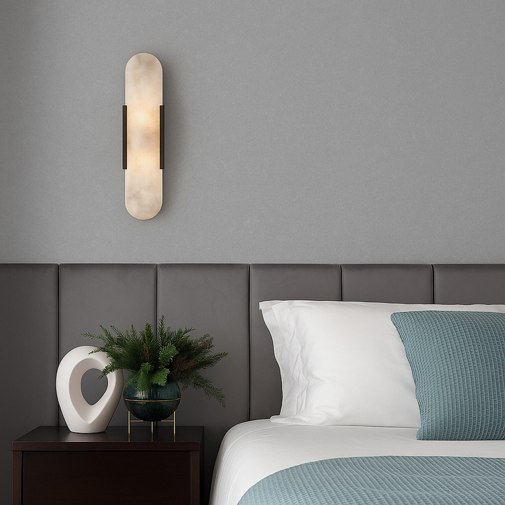 Moderne marmor vegglys - Elegant veggarmatur | Luvikno