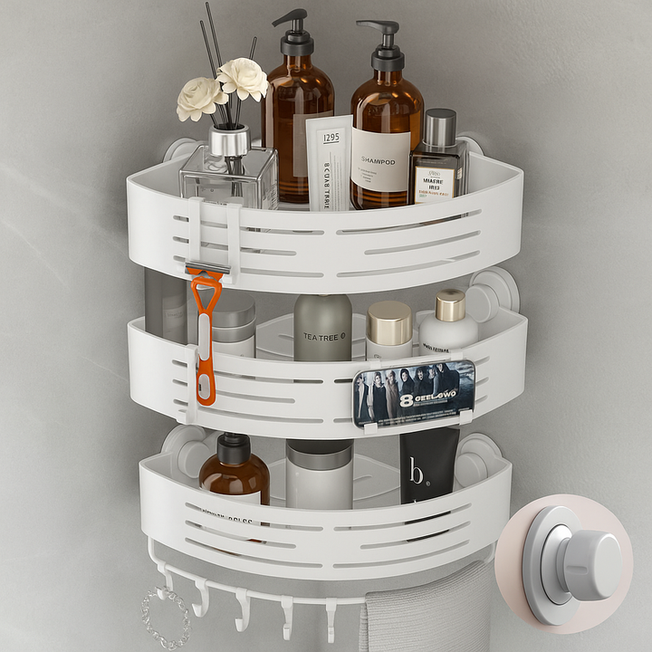 Luvikno | CaddyCraft Trekantet Dusjorganisator | Maksimer plass med en stilfull, allsidig caddy