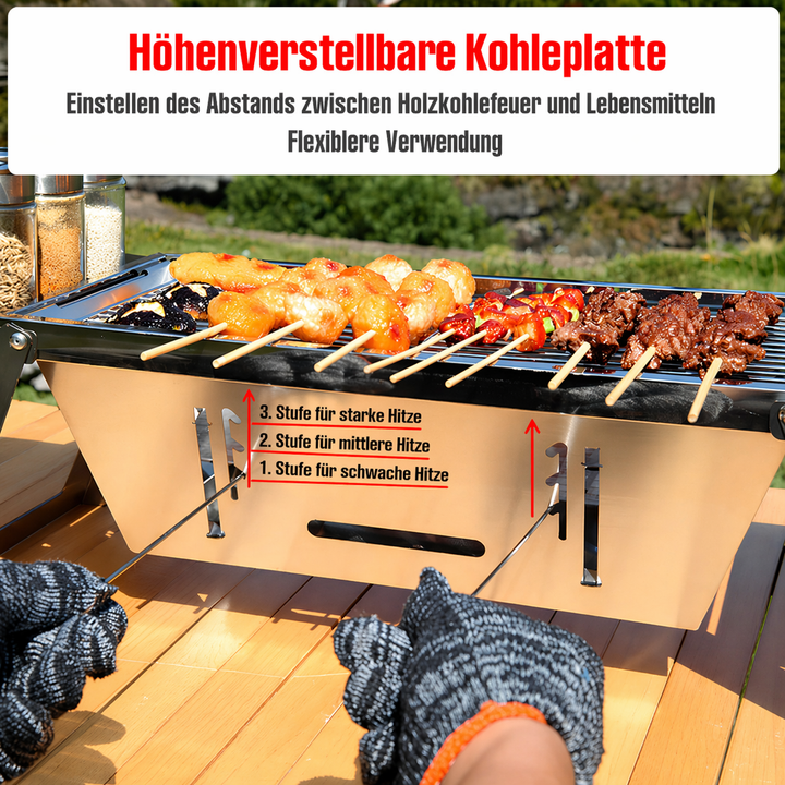 Bærbar kompakt grill for reise | Luvikno