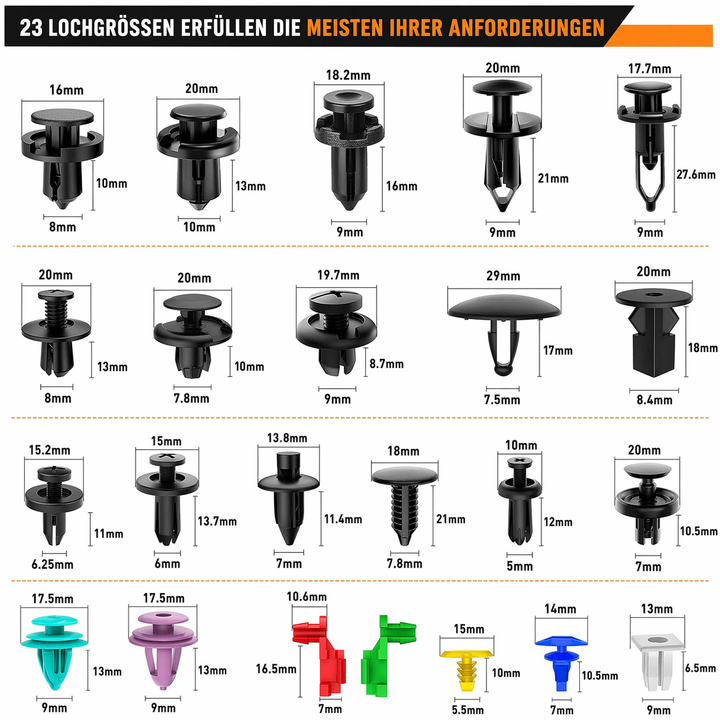 Bil feste klips sett 680 stykker | Luvikno