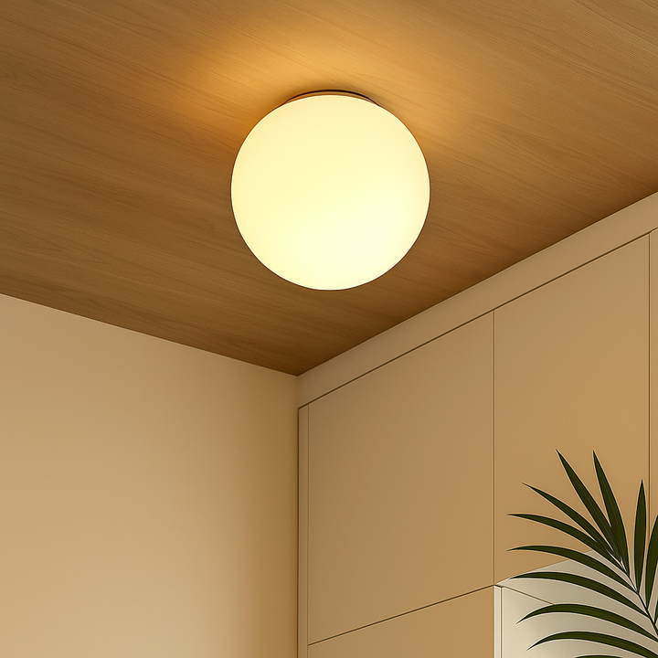 LumaGlow – Moderne Vegglampe med Matt Glasskjerm og Elegant Base Luvikno