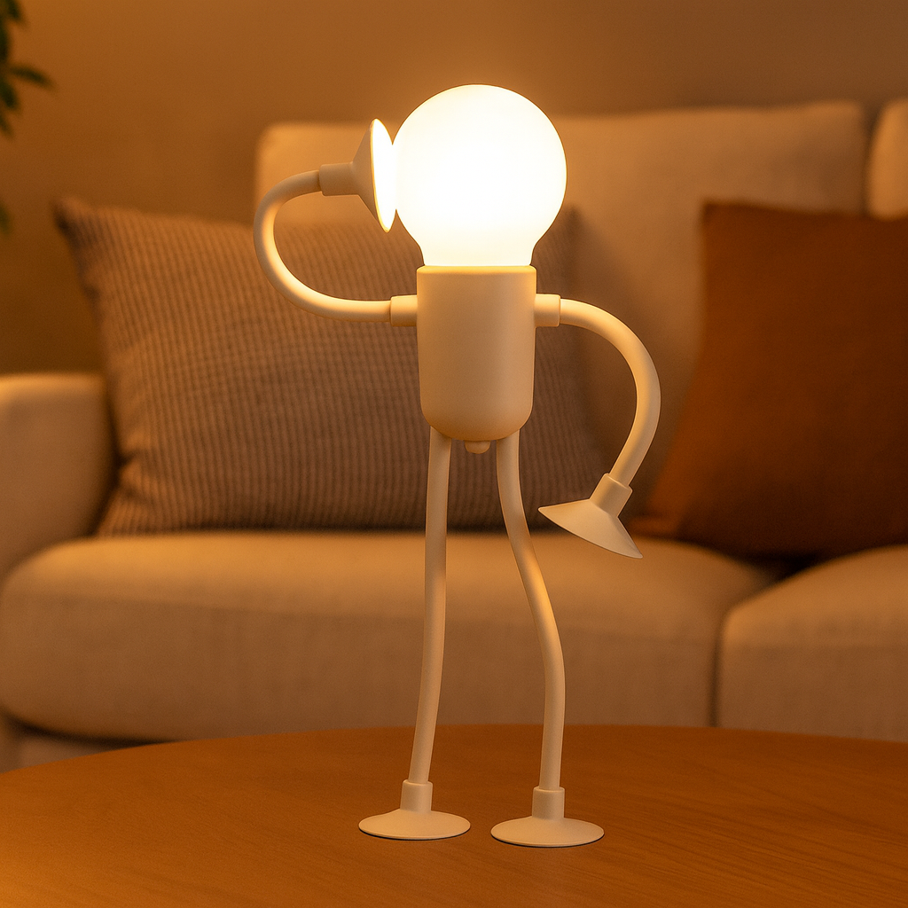 Luvikno | LumiFlex | LED Bordlampe Fleksibel Kreativ Dekorasjon for Stue og Barnerom Energisparende Moderne 4 Farger