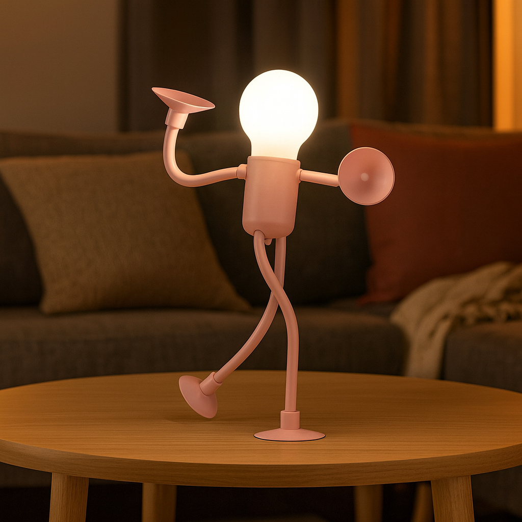 Luvikno | LumiFlex | LED Bordlampe Fleksibel Kreativ Dekorasjon for Stue og Barnerom Energisparende Moderne 4 Farger