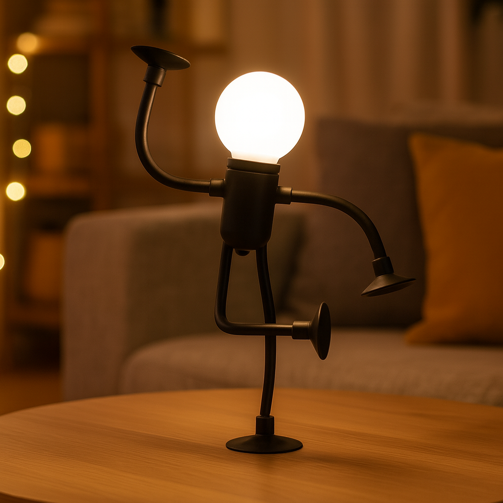 Luvikno | LumiFlex | LED Bordlampe Fleksibel Kreativ Dekorasjon for Stue og Barnerom Energisparende Moderne 4 Farger