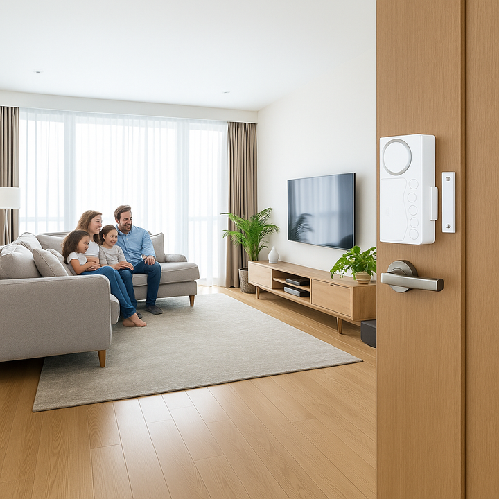 Umiddelbar varselmoduser – 108dB høy lyd Slank design – Enkel installasjon – Beskytt barn og hjemsikkerhet Luvikno