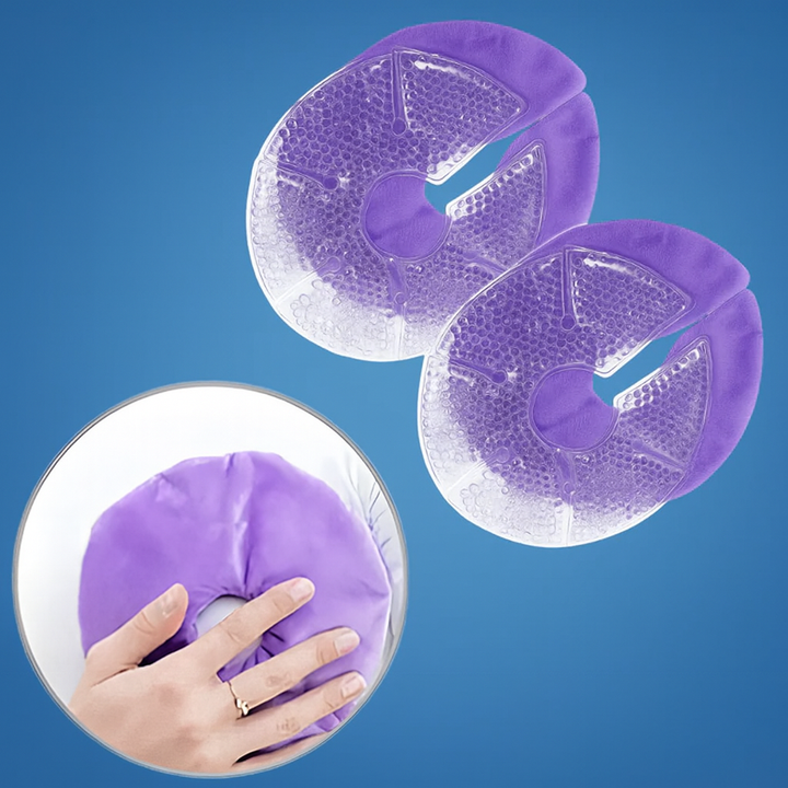 Engorgement Relief – Hot & Cold Contoured Gel Design – Comfort & Pain Relief for Nursing Mums Luvikno