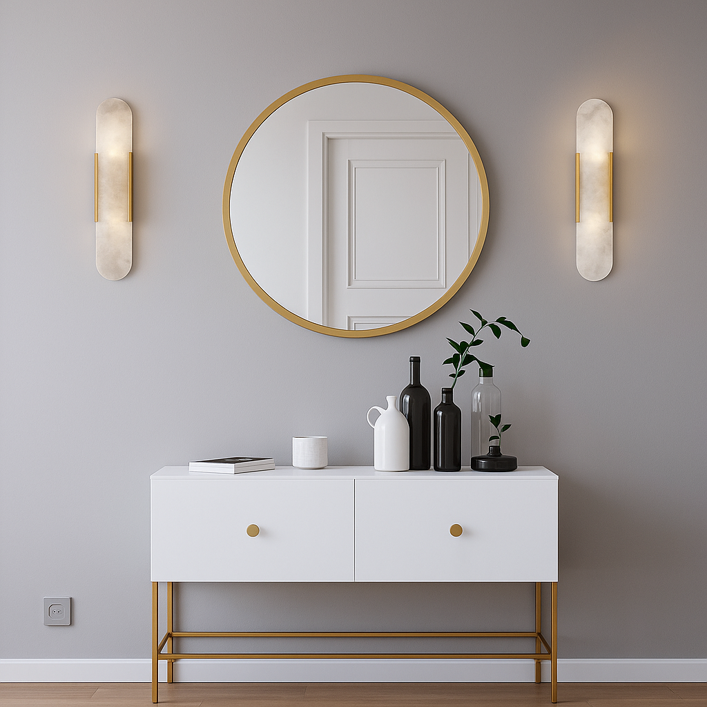 Moderne marmor vegglys - Elegant veggarmatur | Luvikno