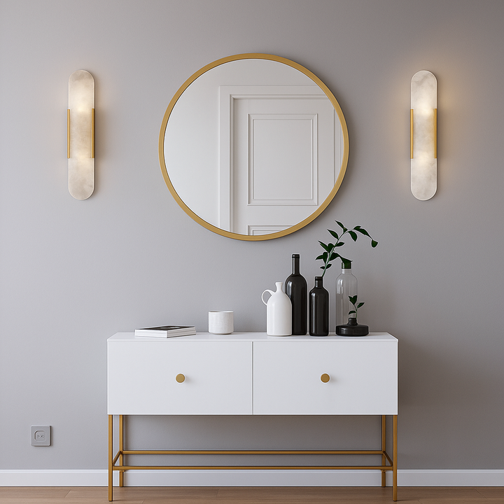 Moderne marmor vegglys - Elegant veggarmatur | Luvikno