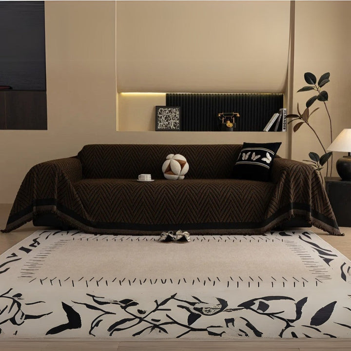 Luvikno | Chevron Herringbone Frynse Sofa Deksel