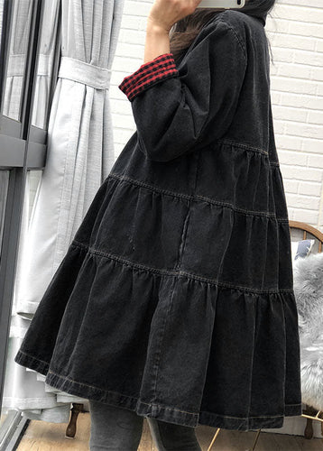 Luvik | Loitsu patchwork trenchjakke svart knapper
