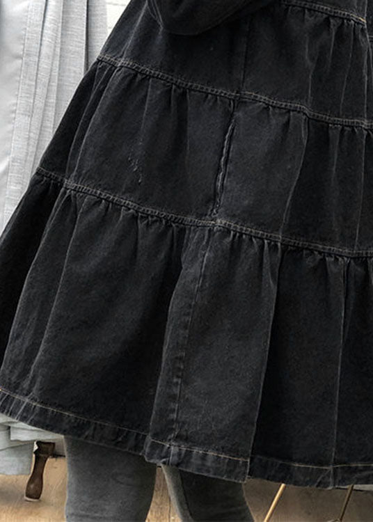 Luvik | Loitsu patchwork trenchjakke svart knapper