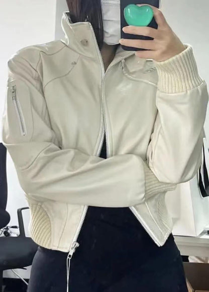 Luvik | Musta paljettimekko keinonahasta vetoketjulla