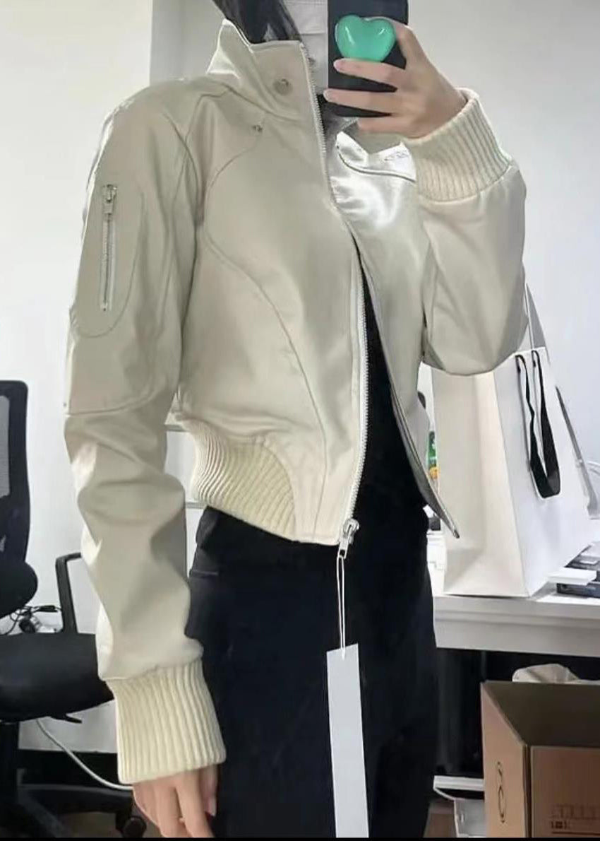 Luvik | Musta paljettimekko keinonahasta vetoketjulla