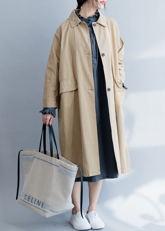 Luvik | Blå Peter Pan Krageknapp Bomull Trench-coat
