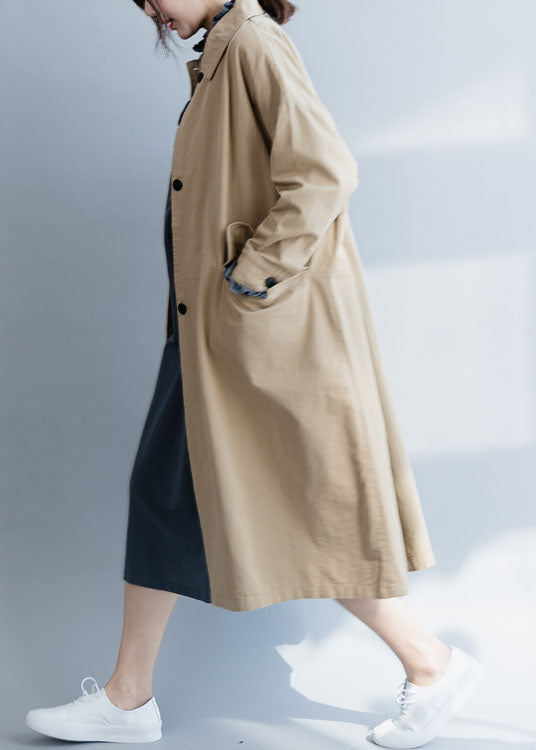 Luvik | Blå Peter Pan Krageknapp Bomull Trench-coat