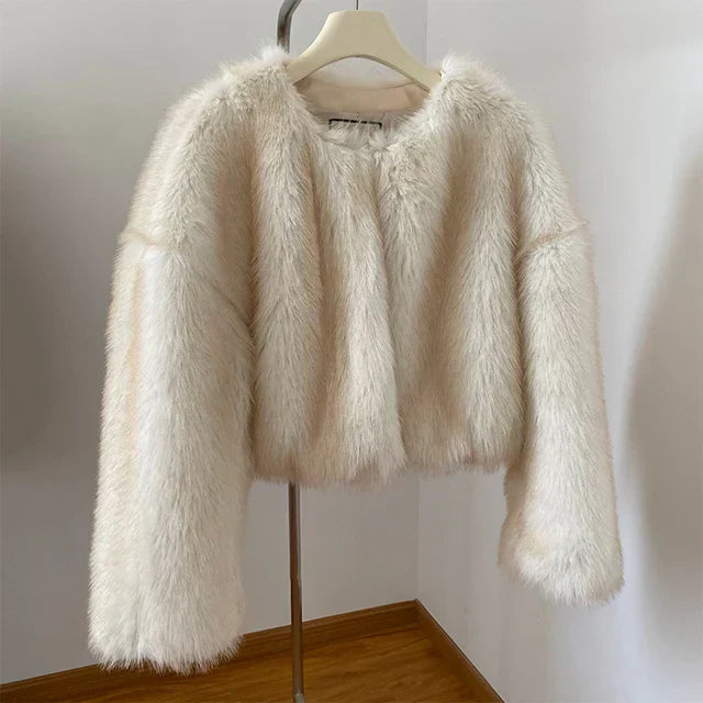 Luvik | elegant jakke foret med kunstpels