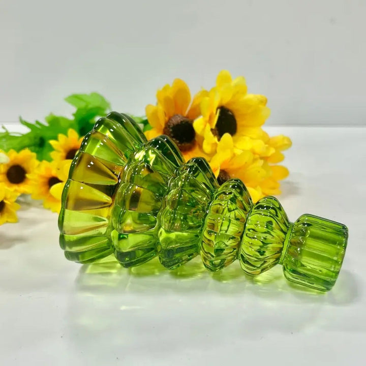 Luvikno | LumiTree Glass-Lysestake Sett – 3-delt Tre-formet Borddekorasjon
