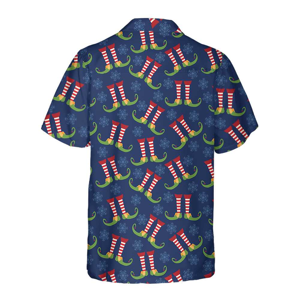 Luvik | Julenissens alvenes Hawaii-skjorte, morsom juleskjorte for alven, beste julegaveidé