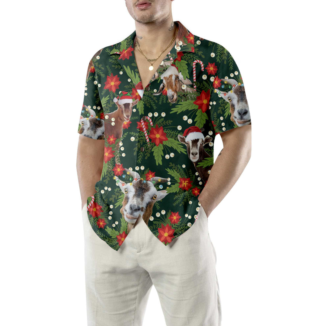 Luvik | Jule-stjerne-utstyrt juleelg Hawaii-skjorte, Morsom juleelg-skjorte