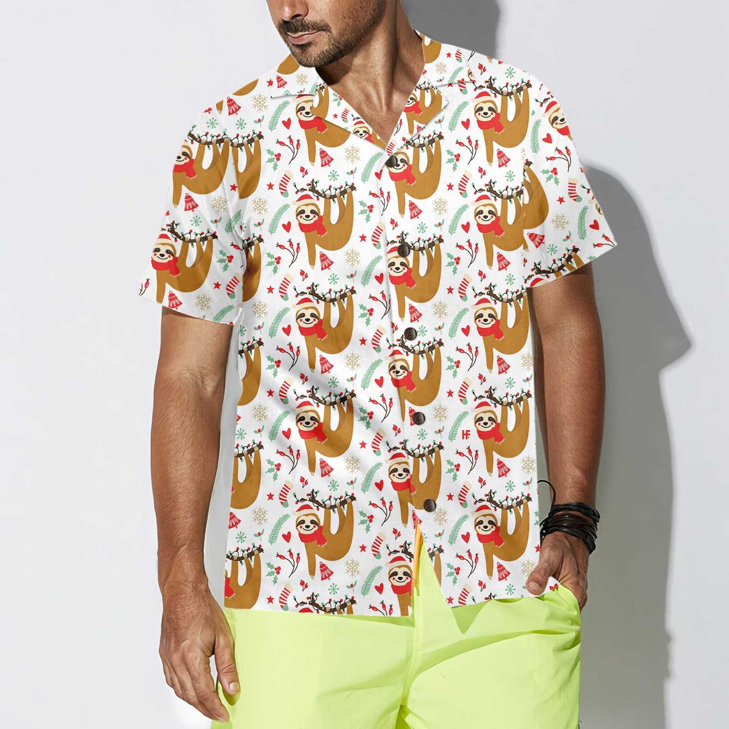 Luvik | Joulun laiskiaisen Hawaii-paita, hauska joulupaita laiskiaiselle, paras lahja jouluun