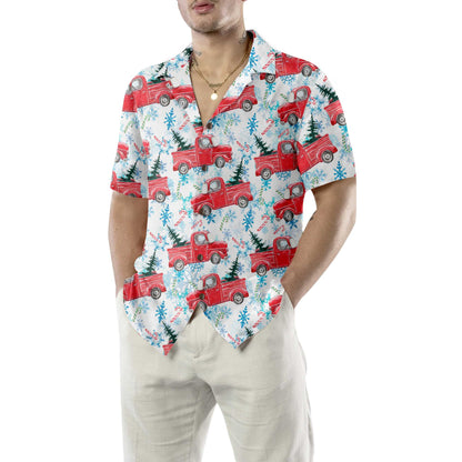 Luvik | Punainen retro joulupäiväraita hawaiipaita