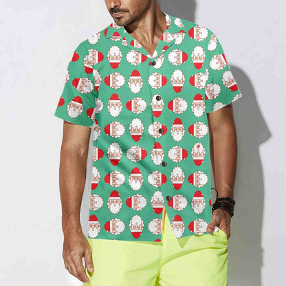 Luvik | Saunapaita ilman saumoja joulupukin kasvojen kuviolla, hauska joulusaunapaita