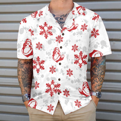 Luvik | Jouluhawaiipaita, jossa on lunta ja päällekkäinen pää, joulupaita, paras joululahja