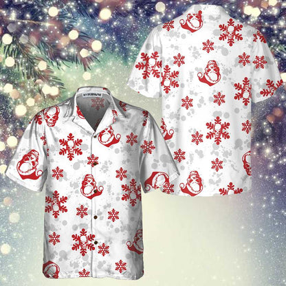 Luvik | Jouluhawaiipaita, jossa on lunta ja päällekkäinen pää, joulupaita, paras joululahja