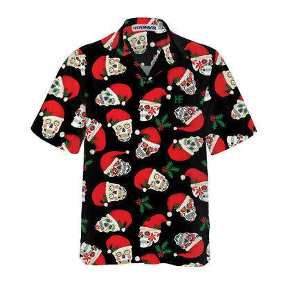 Luvik | Saumaton sokeriupotku-kauluspaita joulukuviolla, hauska Joulupukki-paita, paras joululahja